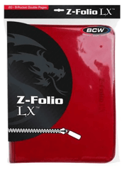 BCW Binder: 9-Pocket Z-Folio LX Red 1-ZF9LX-RED